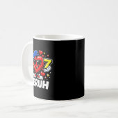Mug Funny Bruh 67 Six Seven Meme Valentine Heart Dabbi (Devant gauche)