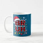 Mug Funny Bruh Christmas Plaid  (Gauche)