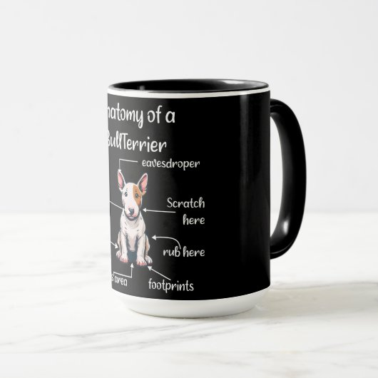 Mug Funny Bull Terrier Chien (Devant droit)