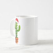 Mug Funny Cactus Santa Hat Xmas Tree Lights Merry Chri (Devant gauche)