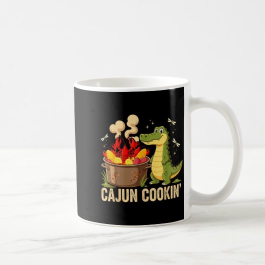 Mug Funny Cajun Louisiana Boil Alligator Crawfish Mard (Droite)
