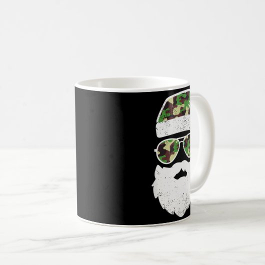 Mug Funny Camo Christmas Pajama Funny Camo Matching Fa (Devant droit)
