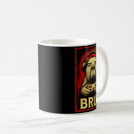 Mug Funny Capybara Gamer Bruh Graphic Tee Men Boys Tee (Devant droit)