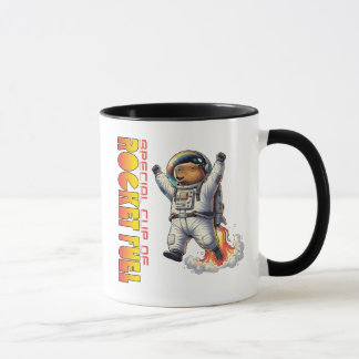 Mug Funny Capybara Morning Rocket Fuel Dad Joke