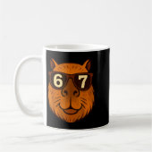 Mug Funny Capybara Sungles 67 Six Seven Meme (Gauche)