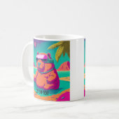 Mug Funny Capybara Tropical Beach Personnalisé (Devant gauche)