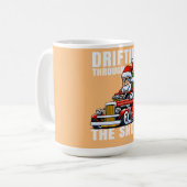 Mug Funny Car Driving Santa as Drifting Through The (Devant gauche)