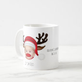 Mug Funny Caractère de Noël Visage Personnalisé Photo (Devant gauche)
