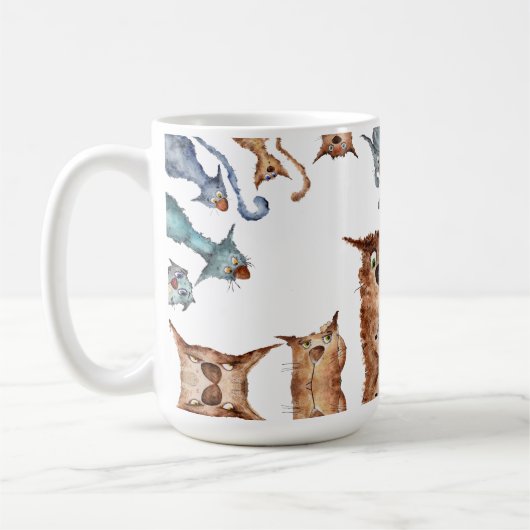 Mug Funny cartoon cats (Gauche)