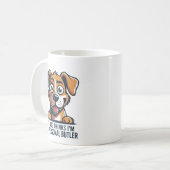 Mug Funny Cartoon Dog Butler Quote (Devant gauche)