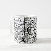 Mug Funny Cartoon Faces Squares (Devant gauche)