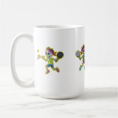 Mug Funny Cartoon Skeletons Playing Padel Tennis – 3D  (Gauche)