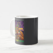 Mug Funny Cat Bigfoot Selfie Mardi Gras Carnival Party (Devant gauche)