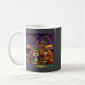 Mug Funny Cat Bigfoot Selfie Mardi Gras Carnival Party (Gauche)