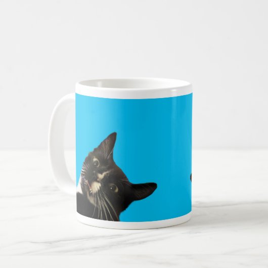 Mug Funny Cat Blank Ajouter Votre Devise Photo Design (Devant gauche)