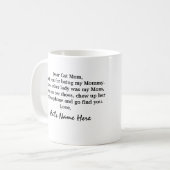 Mug Funny Cat cadeau de maman de chat (Devant gauche)