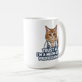 Mug Funny Cat Doctor Animal Humor Illustration (Devant droit)