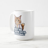 Mug Funny Cat Doctor Animal Humor Illustration (Devant gauche)