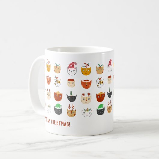Mug Funny Cat Meowy Noël (Devant gauche)