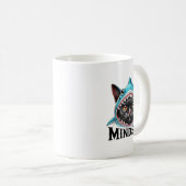 Mug Funny Cat, Mindset Motivational Saying, Shark  (Devant droit)