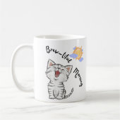 Mug Funny Cat Morning Brew Cup (Gauche)