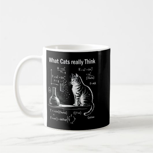 Mug Funny Cat Physics Humor Design What Cats Really Th (Gauche)
