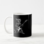 Mug Funny Cat Playing Guitar Rock And Roll Men Women K (Gauche)