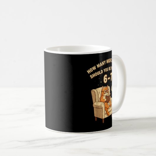 Mug Funny Cat Reading 6-7 Meme Englieacher Book Lover (Devant droit)