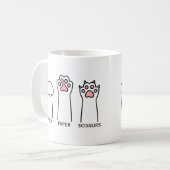Mug Funny Cat Rock Papier Ciseaux Mème Jeu Humour Art (Devant gauche)