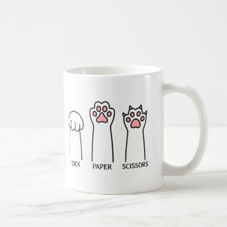 Mug Funny Cat Rock Papier Ciseaux Mème Jeu Humour Art