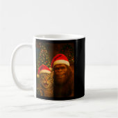 Mug Funny Cat Selfie With Bigfoot Christmas Sasquatch  (Gauche)
