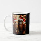 Mug Funny Cat Selfie With Bigfoot Christmas Sasquatch (Gauche)