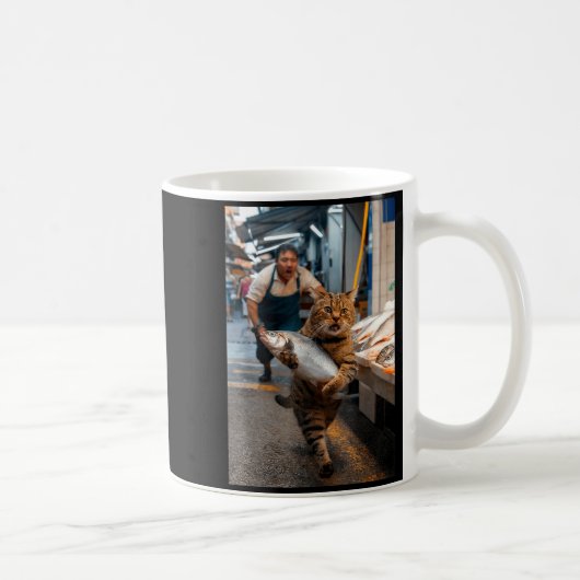 Mug Funny Cat Stealing Fi-shirt  (Droite)