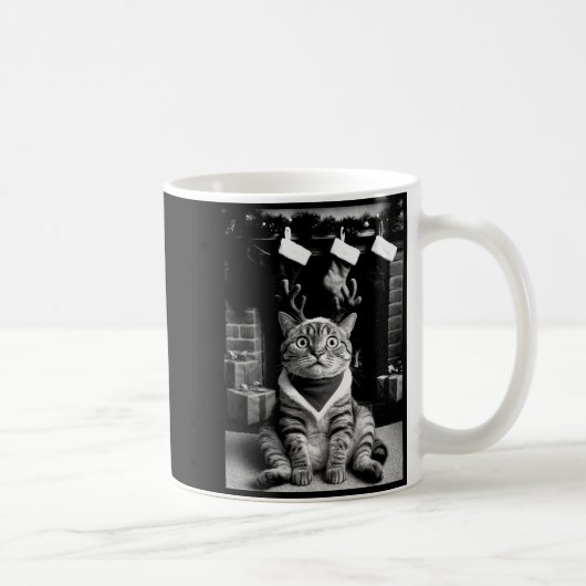 Mug Funny Cat Taking A Selfie Christmas Xmas Pajamas H (Droite)
