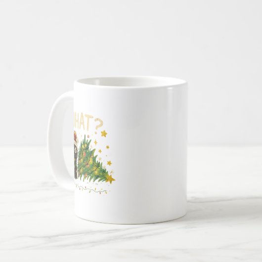 Mug Funny Cat With Christmas Lights And Fallen Tree Ar (Devant gauche)