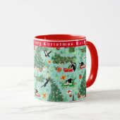 Mug Funny Cat Wrecks Christmas Tree Custom (Devant droit)
