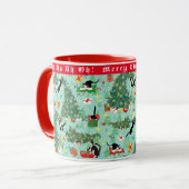 Mug Funny Cat Wrecks Christmas Tree Custom (Devant gauche)