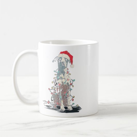 Mug Funny Catahoula Leopard Dog Christmas Graphics Lig (Gauche)