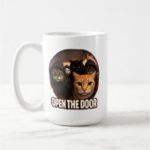Mug Funny Cats in Hoodies Open The Door (Gauche)