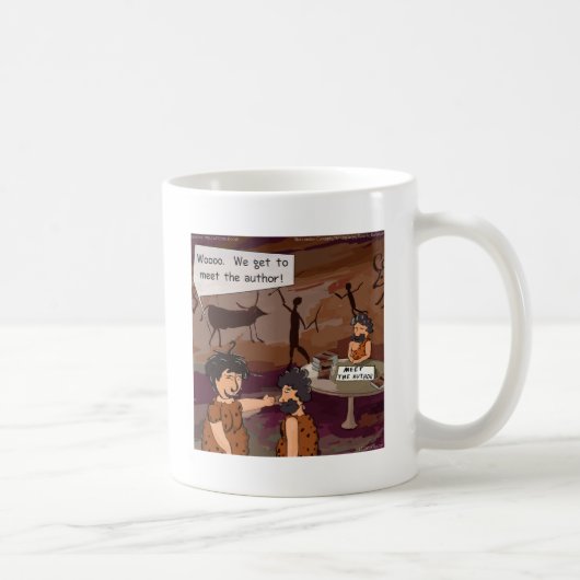 Mug Funny Caveman Auteur "Rencontrez l'auteur" (Droite)