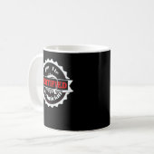 Mug Funny Certified Zip Cravate Technicien Mécanicien  (Devant gauche)