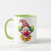 Mug Funny character, red nose, jokes, faces. (Gauche)