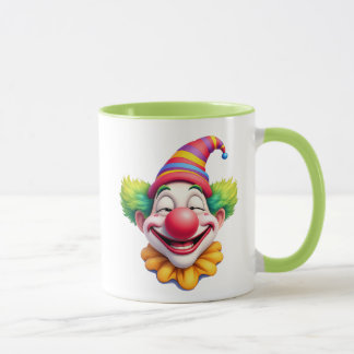 Mug Funny character, red nose, jokes, faces.