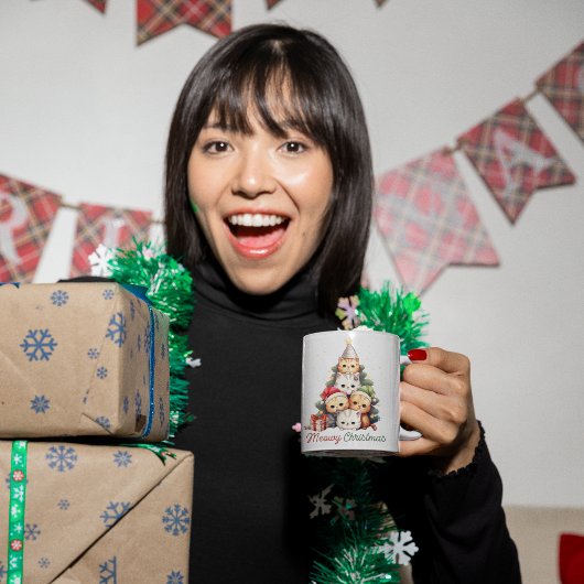 Mug Funny Chat Arbre de Noël