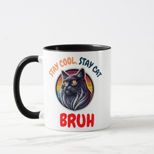 Mug Funny Chat Bruh Cool Chat Vibes Bruh (Gauche)