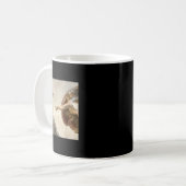 Mug Funny Chat Dieu Création D'Adam Mème Jésus (Devant gauche)