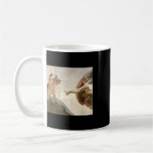 Mug Funny Chat Dieu Création D'Adam Mème Jésus (Gauche)