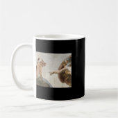 Mug Funny Chat Dieu Création De Mème Adam Michelangelo (Gauche)