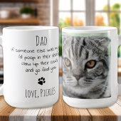 Mug Funny Chat Papa Personnalisé Animaux de compagnie 