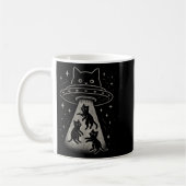 Mug Funny Chat Ufo Cute Kitty Espace Alien Aes (Gauche)